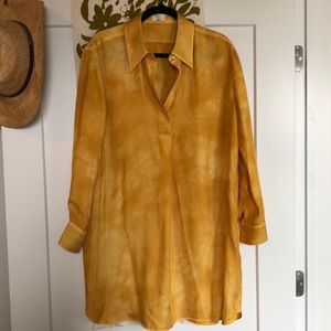 Aritzia Wilfred/le fou Silk Shirtdress